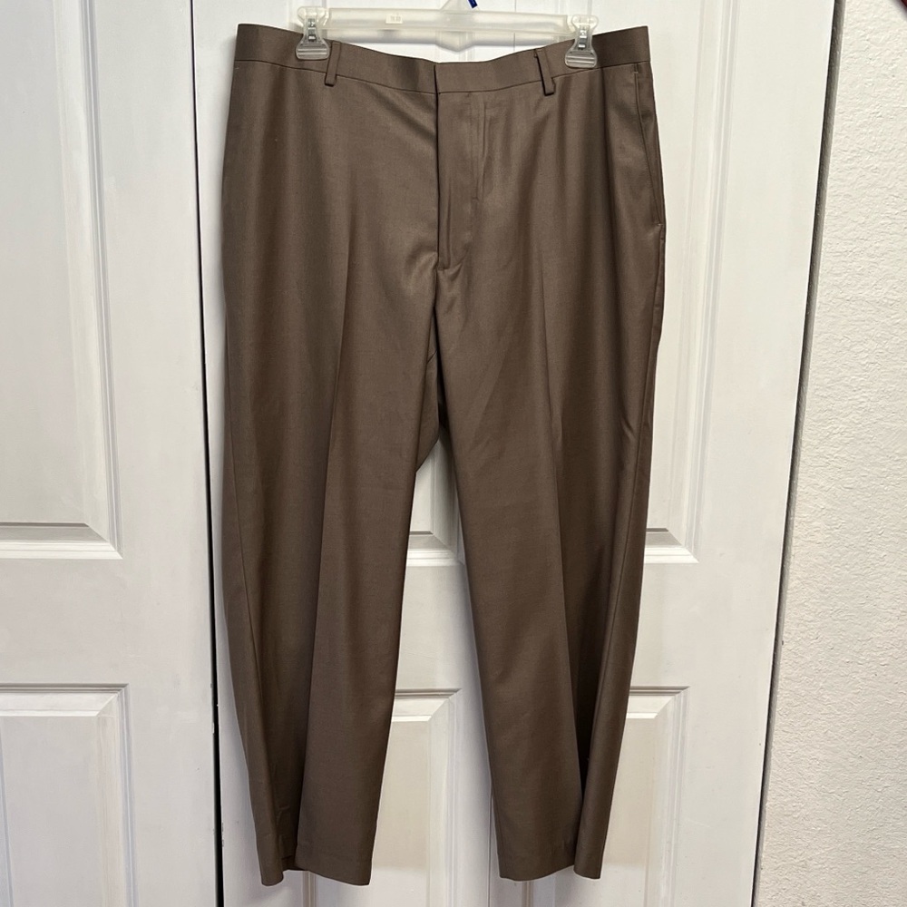 Covington Olive Brown Flat Front Dress Pants Size 41